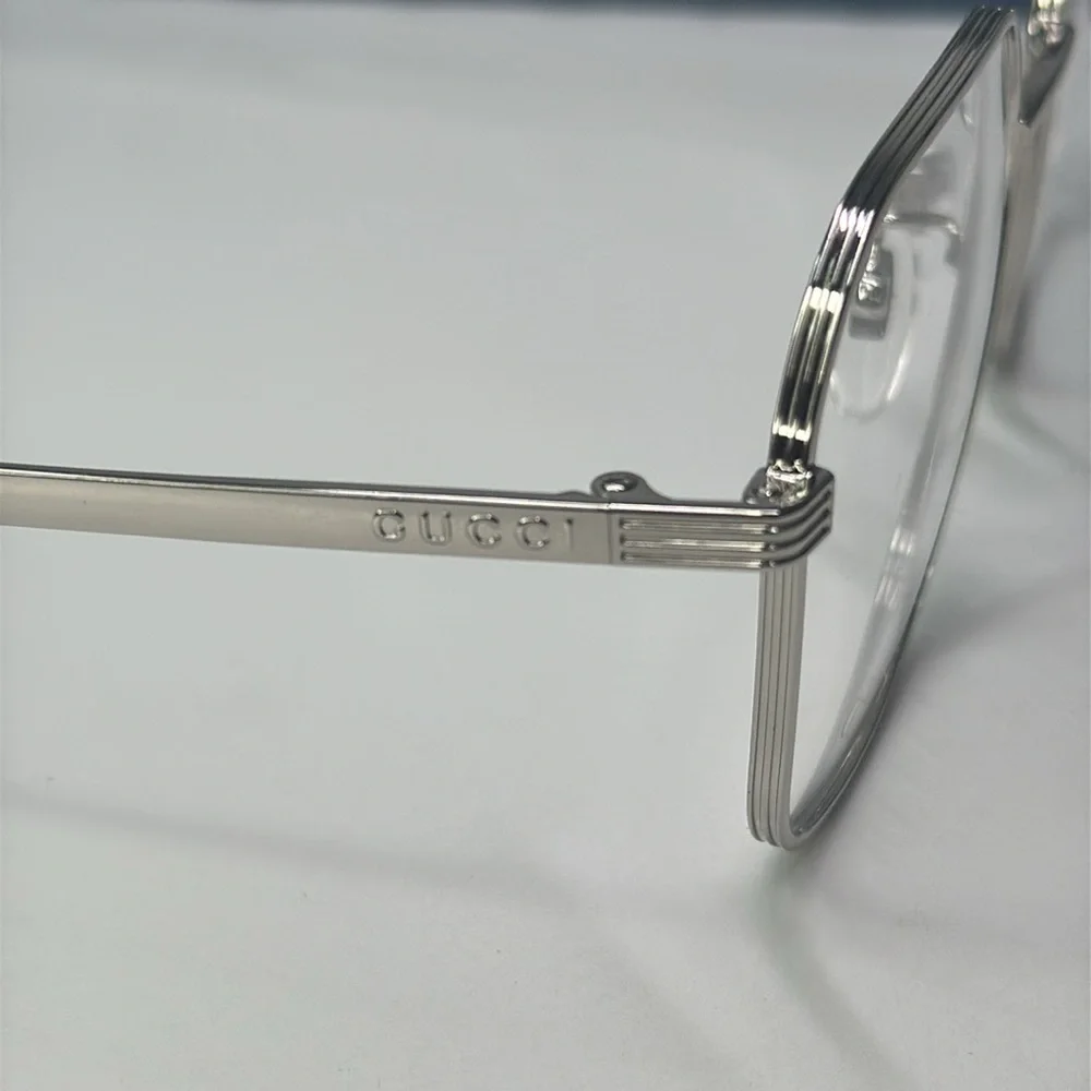 Gucci GG0946OA Square Metal Eyeglasses – Full Rim Frame for Men